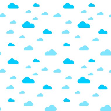 Mavi bulut Dikişsiz desen vektör tasarım bebek sanat. Bebek duş bulutlar, gökyüzü Dikişsiz desen doku-vektör