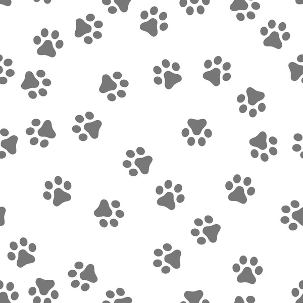 Dog Paw Sem Costura Padrão Vetor Pegada Gatinho Filhote Cachorro —  Vetores de Stock