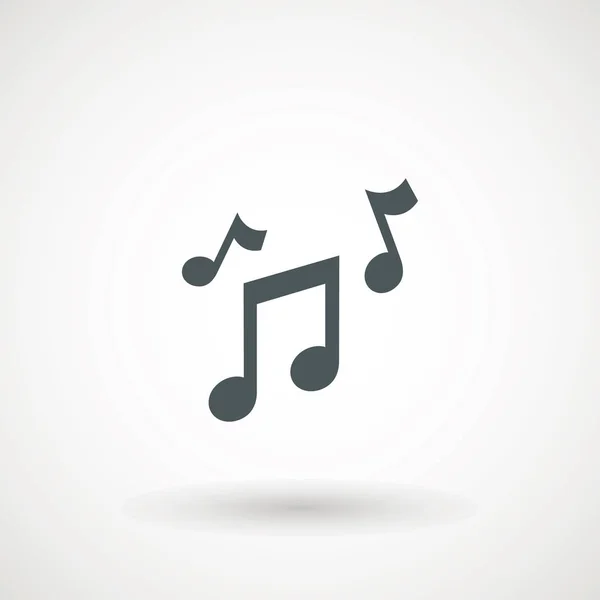 Музыкальная Икона Модном Плоском Стиле Изолирована Заднем Плане Символ Иконки — стоковый вектор