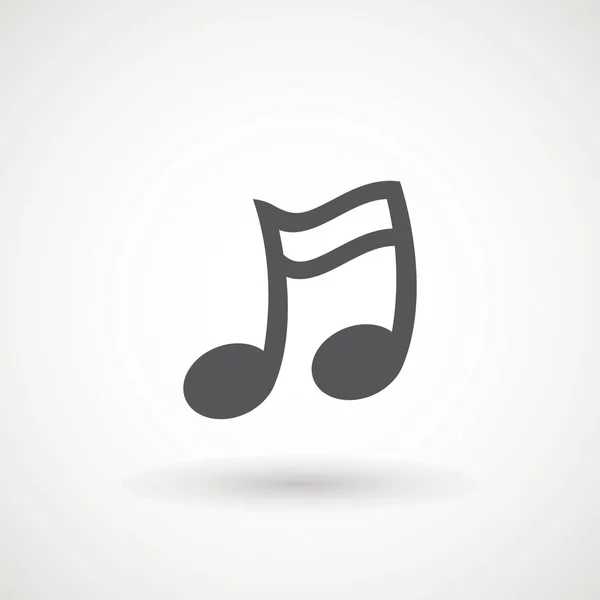 Музыкальная Икона Модном Плоском Стиле Изолирована Заднем Плане Символ Иконки — стоковый вектор
