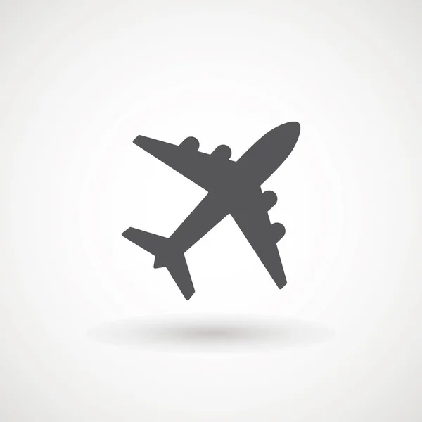 Icono Avión Símbolo Transporte Vuelo Avión Volar Airctaft Ilustración Vacaciones — Vector de stock