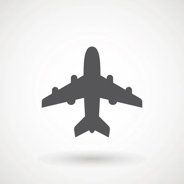 Icono Avión Símbolo Transporte Vuelo Avión Volar Airctaft Ilustración Vacaciones — Vector de stock
