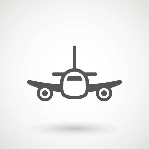 Icono Avión Símbolo Transporte Vuelo Avión Volar Airctaft Ilustración Vacaciones — Vector de stock