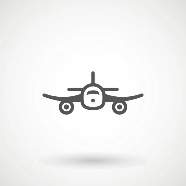 Icono Avión Símbolo Transporte Vuelo Avión Volar Airctaft Ilustración Vacaciones — Vector de stock