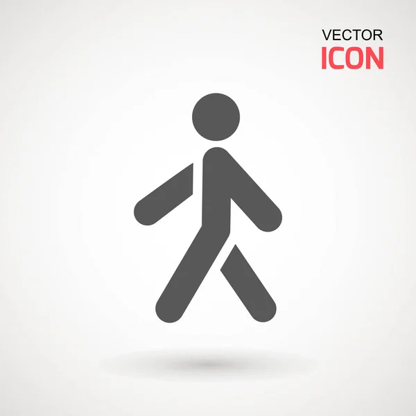 Icône homme marche. Icône vectorielle homme marche. Les gens marchent illustration de signe. symbole de signe vectoriel piétonnier sur fond blanc . — Image vectorielle