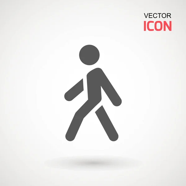 Icône homme marche. Icône vectorielle homme marche. Les gens marchent illustration de signe. symbole de signe vectoriel piétonnier sur fond blanc . — Image vectorielle