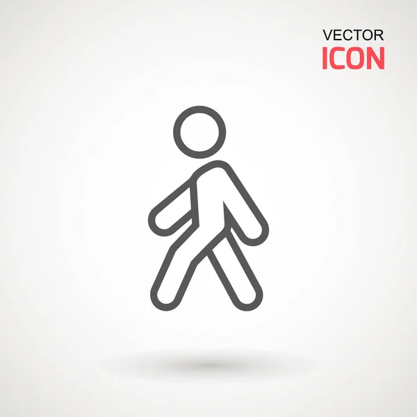 Icône homme marche. Icône vectorielle homme marche. Les gens marchent illustration de signe. symbole de signe vectoriel piétonnier sur fond blanc . — Image vectorielle