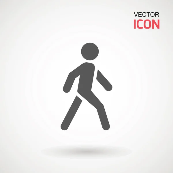 Icône homme marche. Icône vectorielle homme marche. Les gens marchent illustration de signe. symbole de signe vectoriel piétonnier sur fond blanc . — Image vectorielle