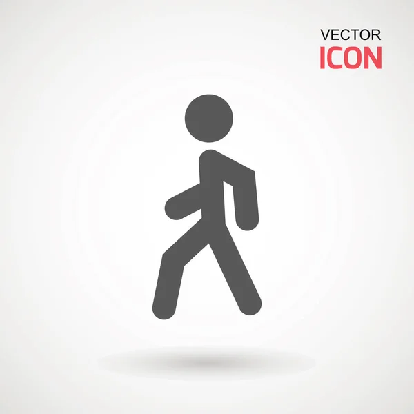 Icône homme marche. Icône vectorielle homme marche. Les gens marchent illustration de signe. symbole de signe vectoriel piétonnier sur fond blanc . — Image vectorielle