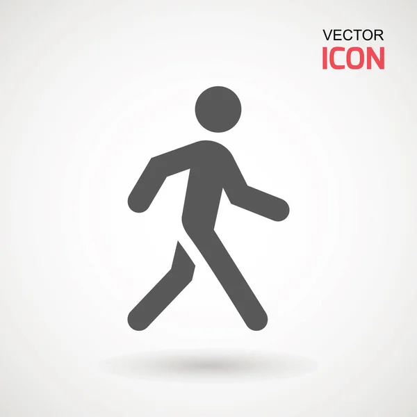 Icône homme marche. Icône vectorielle homme marche. Les gens marchent illustration de signe. symbole de signe vectoriel piétonnier sur fond blanc . — Image vectorielle