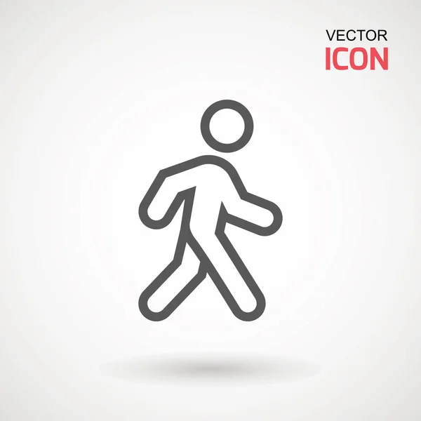 Man-Walking-Ikone. Walking Man Vektor Ikone. Die Menschen gehen zu Fuß. Fußgänger-Vektor-Zeichen Symbol auf weißem Hintergrund. — Stockvektor