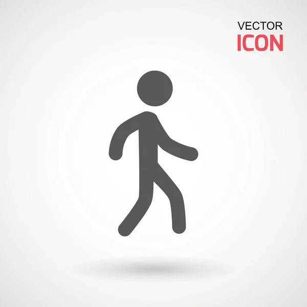 Icône homme marche. Icône vectorielle homme marche. Les gens marchent illustration de signe. symbole de signe vectoriel piétonnier sur fond blanc . — Image vectorielle