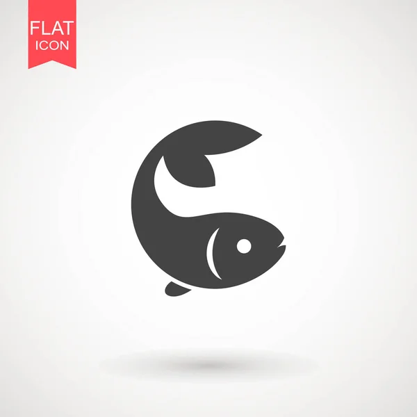 Icono de pescado. Plantilla logo pescado. Símbolo vectorial creativo del club de pesca o tienda online — Vector de stock
