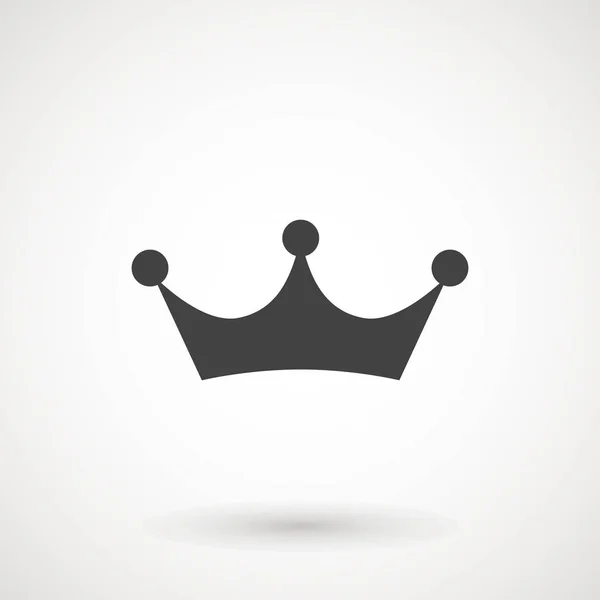 Ícone Crown em estilo moderno plano isolado em fundo cinza. Símbolo da coroa para o seu web site design, logotipo, aplicativo, UI. Ilustração vetorial, EPS10 — Vetor de Stock