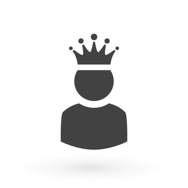 Kral Kullanıcı simgesi Logo tasarım öğesi. Admin simgesi. Yönetici. Taç kral imzala. Yöneticisi sembolü. Güç Kullanıcı simgesi. CEO.