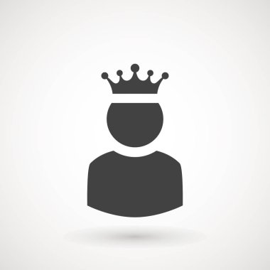 Kral Kullanıcı simgesi Logo tasarım öğesi. Admin simgesi. Yönetici. Taç kral imzala. Yöneticisi sembolü. Güç Kullanıcı simgesi. CEO.