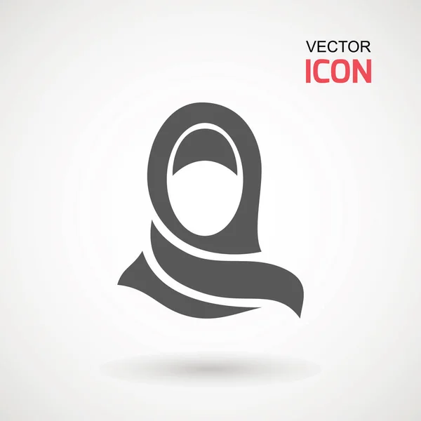 Les femmes portant l'icône du hijab. Icône Avatar en style plat. Une musulmane. Avatar fille musulmane. Asiatique traditionnel hijab . — Image vectorielle