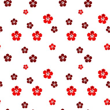 Tropikal ebegümeci Plumeria çiçek bitki egzotik vektör plaj duvar kağıdı Dikişsiz desen tekstil baskı. Hawaii tarzında pembe botanik illüstrasyon. Orman yaprakları.