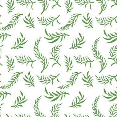 Tropikal vektör yeşil Dikişsiz desen beyaz arka plan yaprakları. Egzotik duvar kağıdı. Floral Dikişsiz desen-vektör.