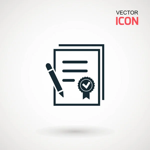 Icono de lista de verificación. Icono lineal de declaraciones. Ilustración plana del portapapeles con lista de verificación . — Vector de stock