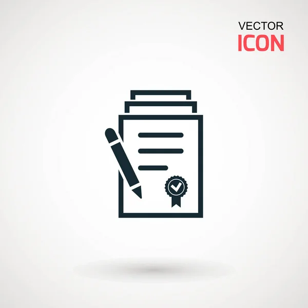 Icono de lista de verificación. Icono lineal de declaraciones. Ilustración plana del portapapeles con lista de verificación . — Vector de stock