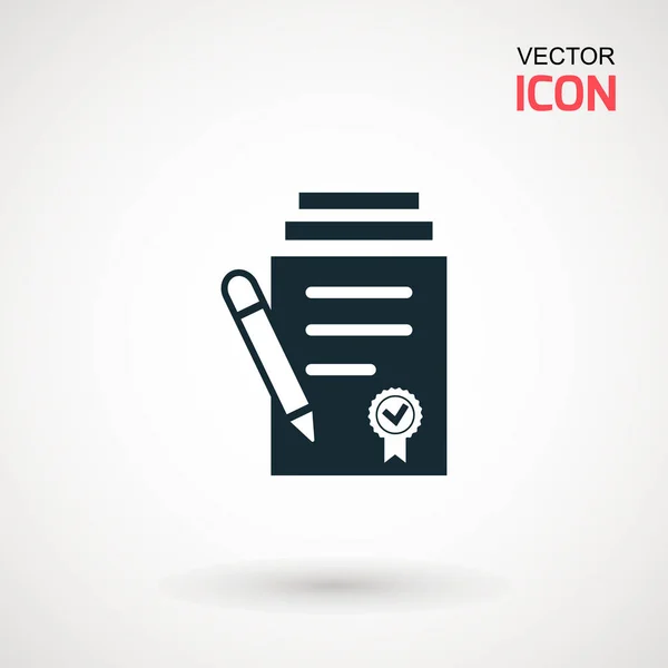 Icono de lista de verificación. Icono lineal de declaraciones. Ilustración plana del portapapeles con lista de verificación . — Vector de stock