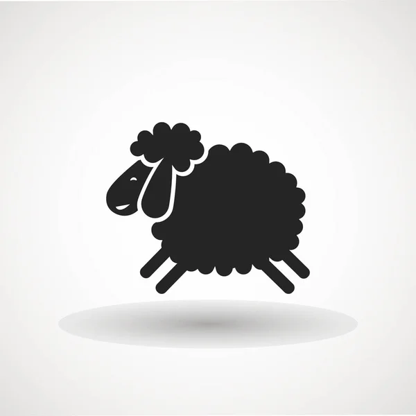 Icône de mouton. Tête d'animal. Silhouette icône moutons. Panneau de ferme. Symbole graphique pour la conception de votre site Web, logo, application, interface utilisateur. Les brebis . — Image vectorielle