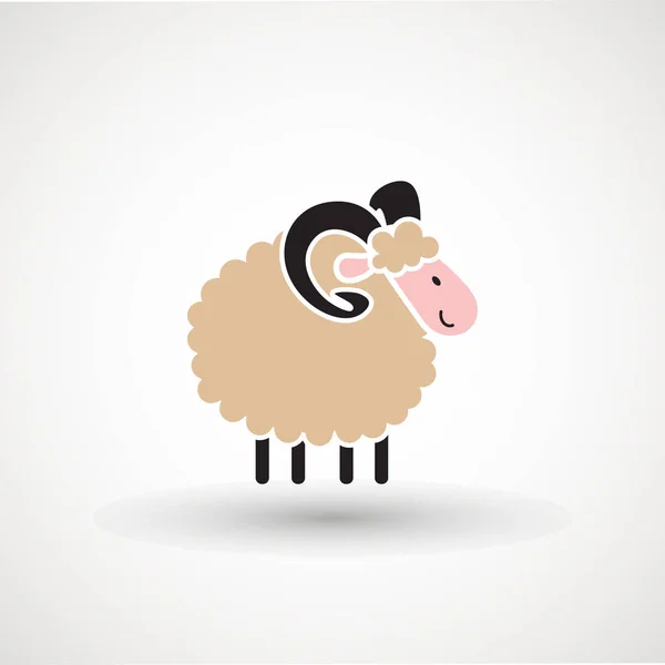 Schaap pictogram. Dierlijke hoofd. Silhouet pictogram schapen. Farm teken. Grafiek symbool voor uw website ontwerp, logo, app, UI. Ooien. — Stockvector