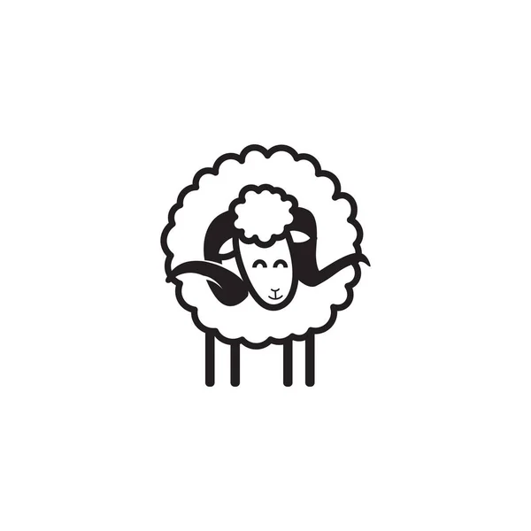 Icône de mouton. Tête d'animal. Silhouette icône moutons. Panneau de ferme. Symbole graphique pour la conception de votre site Web, logo, application, interface utilisateur. Les brebis . — Image vectorielle