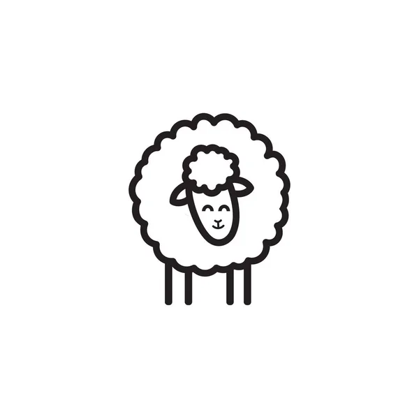 Icône de mouton. Tête d'animal. Silhouette icône moutons. Panneau de ferme. Symbole graphique pour la conception de votre site Web, logo, application, interface utilisateur. Les brebis . — Image vectorielle