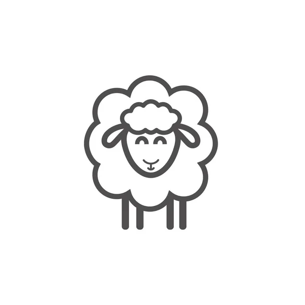 Icône de mouton. Tête d'animal. Silhouette icône moutons. Panneau de ferme. Symbole graphique pour la conception de votre site Web, logo, application, interface utilisateur. Les brebis . — Image vectorielle