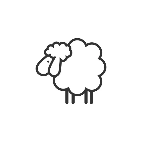Ikona ovce. Zvířecí hlava. Silueta-ovčí ikona Značka farmy. Symbol grafu pro návrh webového serveru, logo, aplikace, UI. Bahnic. — Stockový vektor