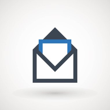 E- posta simgesi. Zarf Posta Servisi. Kişilerin iletileri izole edilmiş mektup gönderir.