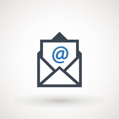 E- posta simgesi. Zarf Posta Servisi. Kişilerin iletileri izole edilmiş mektup gönderir.