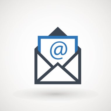 E- posta simgesi. Zarf Posta Servisi. Kişilerin iletileri izole edilmiş mektup gönderir.