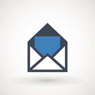 E- posta simgesi. Zarf Posta Servisi. Kişilerin iletileri izole edilmiş mektup gönderir.