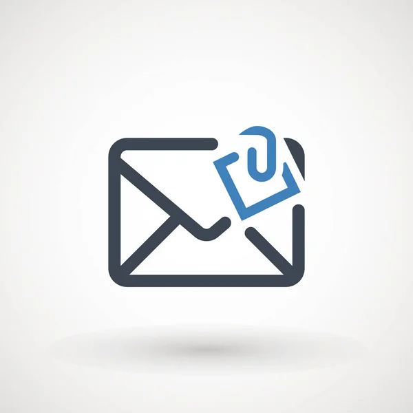 Ikona emailu. Obálková pošta. Kontaktní zpráva poslat dopis izolovaný byt. — Stockový vektor