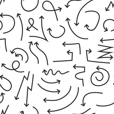 Ok deseni. Oklarla etnik dikişsiz desen. Kabile el çizilmiş arka plan. Kağıt, duvar kağıdı, kumaş ambalaj için tasarım. Vektör çizimi