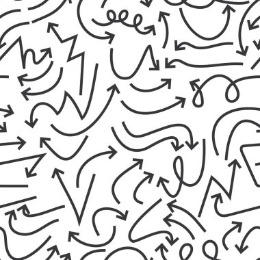 Ok deseni. Oklarla etnik dikişsiz desen. Kabile el çizilmiş arka plan. Kağıt, duvar kağıdı, kumaş ambalaj için tasarım. Vektör çizimi