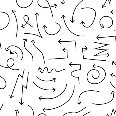 Ok deseni. Oklarla etnik dikişsiz desen. Kabile el çizilmiş arka plan. Kağıt, duvar kağıdı, kumaş ambalaj için tasarım. Vektör çizimi