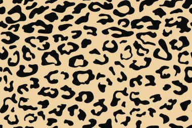 Leopar desensiz. Hayvan izi. Vektör arkaplanı.