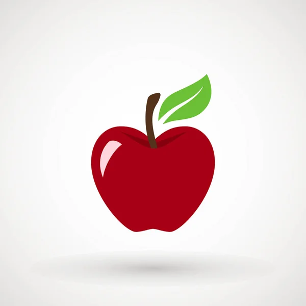 Яблучний фруктовий значок. Органічне харчування здорова їжа. Рука малює ілюстрацію. Яблуко ізольовано на білому тлі. - Вектор . — стоковий вектор