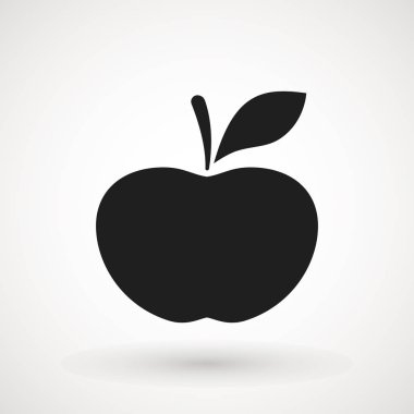 Elma meyve simgesi. Organik beslenme sağlıklı gıda. El çizim illüstrasyon. Beyaz arka planda Yalıtılmış Apple. - Vektör.