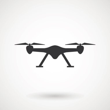 Fotoğraf ve video drone simgesi. Aksiyon kamerası ile drone quadrocopter.