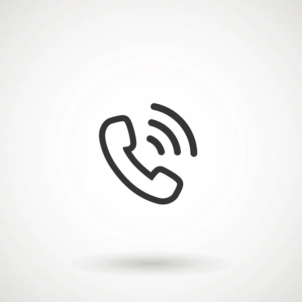 Telefon ve çağrı hattı simgesi trendy düz tarzı izole. Dalgalar ile yakışıklı simgesi. Tasarım, logo, Ui için telefon sembolü. Vektör çizimi.