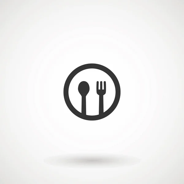 Spoon Fork Icon. Restaurant, Canteen, Cutlery or Foodcourt Illustrationt As A Simple Vector Sign Trendy Symbol for Design and Websites, Presentation or Mobile Application. - Vector. — Stock Vector