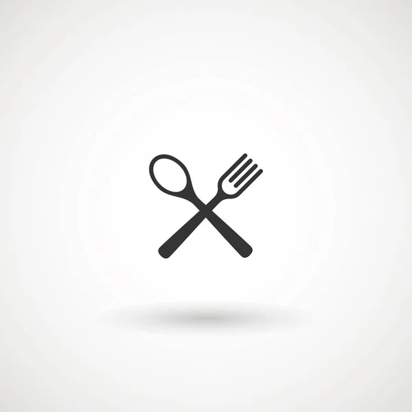 Spoon Fork Icon. Restaurant, Canteen, Cutlery or Foodcourt Illustrationt As A Simple Vector Sign Trendy Symbol for Design and Websites, Presentation or Mobile Application. - Vector — Stock Vector