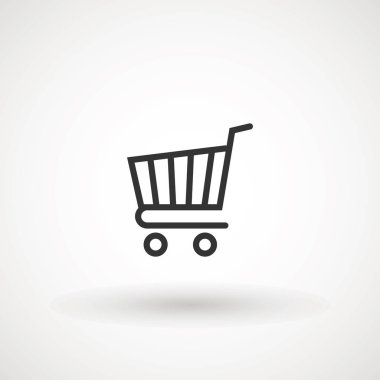 Alışveriş Arabası Simgesi, düz tasarım en iyi vektör simgesi.