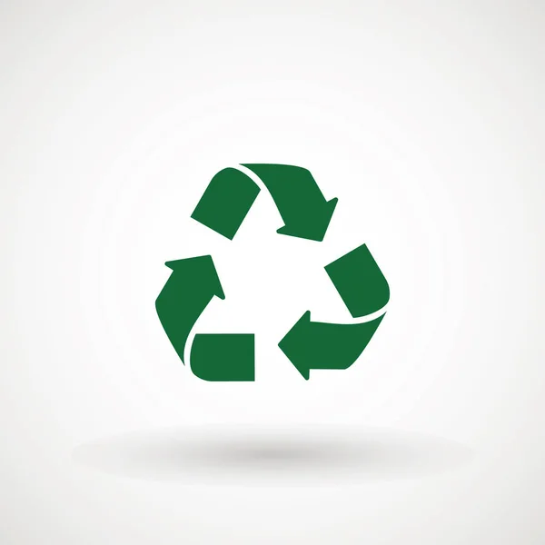 Recycler les flèches icône symbole. Badge recyclable. Panneau de recyclage. design plat. Illustration vectorielle . — Image vectorielle