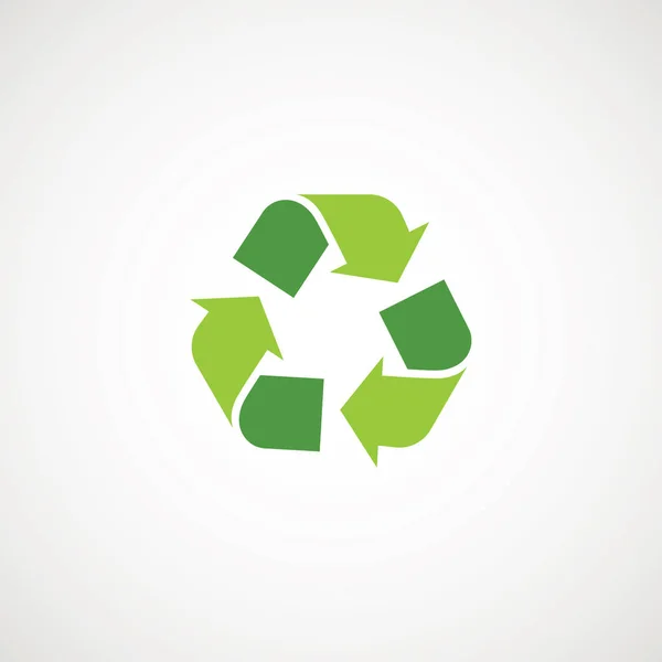 Recyceln Pfeile Symbol-Symbol. Recycling-Plakette. Recyclingschild. flache Bauweise. Vektorillustration. — Stockvektor